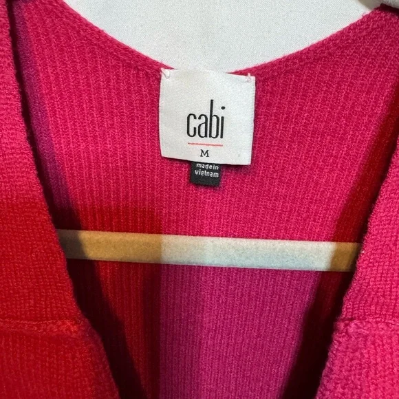 CAbi V-Neck Sweater in Hot Pink - Picture 2 of 7